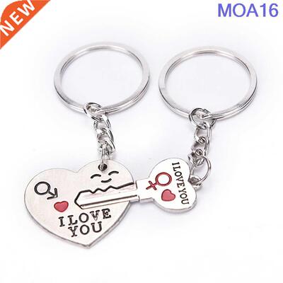 1 Pair Couple I LOVE YOU Letter Keychain Heart Car Key Ring