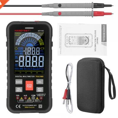HABOTEST HT116 Digital Multimeter 9999 Counts True RMS Auto-