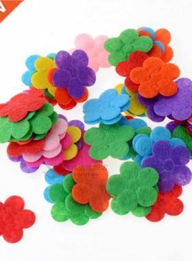 100pcs/lot Random Mixed Color multi shapes felt patch appliq