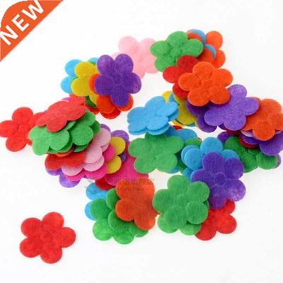 100pcs/lot Random Mixed Color multi shapes felt patch appliq