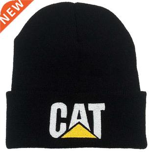 Men Knitted Hat Letter Cat Beanie Skullcap Sailor Cap Cuff B