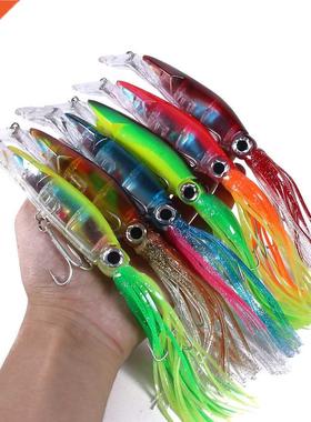1pcs Hard Fishing Lure Fish Bait 40g 6 Color Squid High Carb