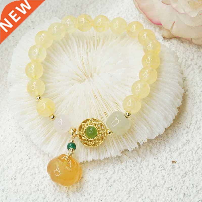 New Arrival Pumpkin Vintage Natural Hetian Jade/Citrine/Chal