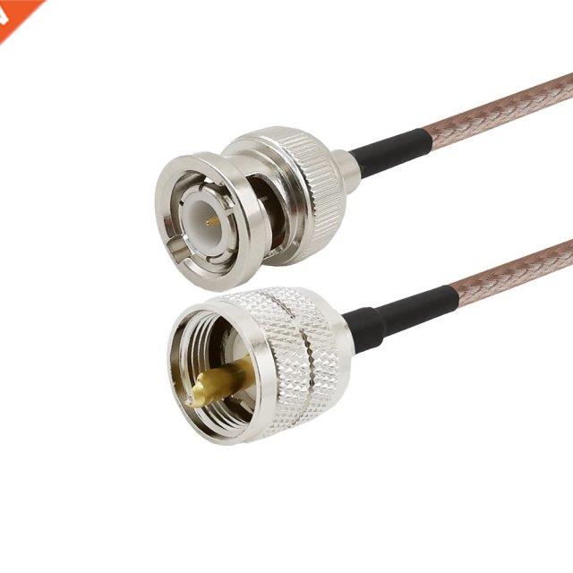 BNC Male to UHF PL-259 SO-239 RF Coaxial Coax Connector RG31