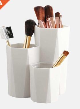 3 Lattices Cosmetic Make-up Brush Storage Box Makeup Nail P