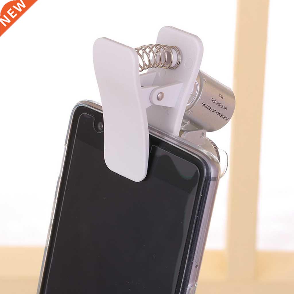 60X Clip-On 9882W phone Microscope Magnifier with LED / UV L
