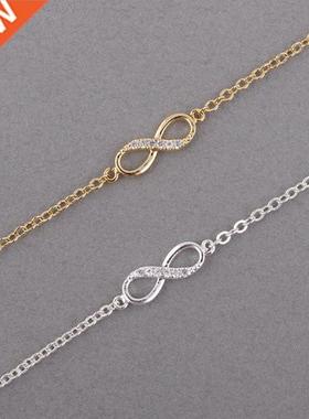 Kinitial Hot Infinity Number 8 Chain Bracelet CZ Infinity Br