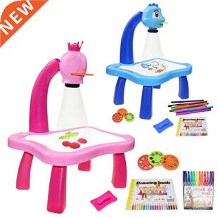 Children Led Projector Art Drawing Table Toys Kids Painting