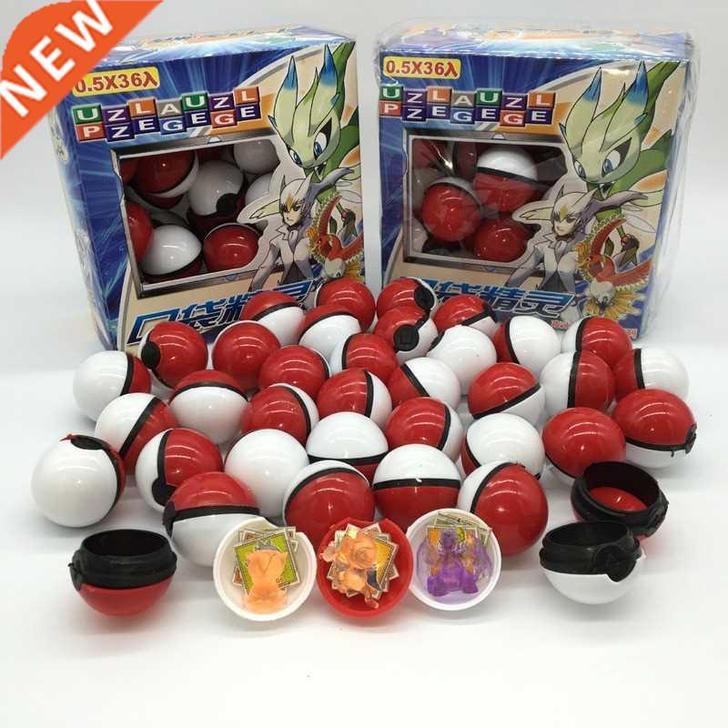 36 Pcs Pokeball+36 Pcs Figures Original Pokemon Toys Ball Wi