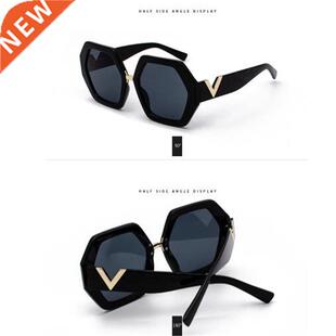 KAPELUS Hexagonal glasses Women's fashion sunglasses transpa