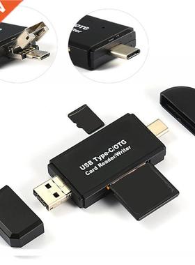 Black Cardreader 3 Interface Type-c Card Reader SD Card TF T