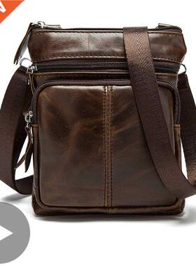 Shoulder Messenger Women Men Bag Crossbo Genuine Leather O