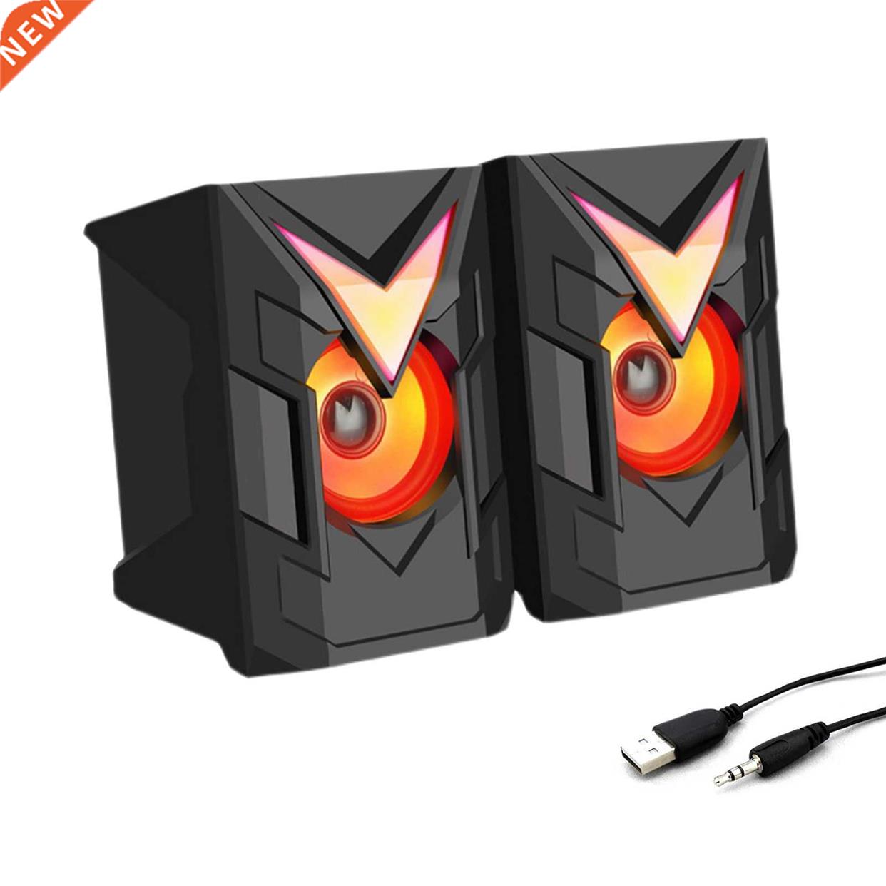 Stereo 3.5mm Jack Multimedia Desktop Laptop Office Music Pow