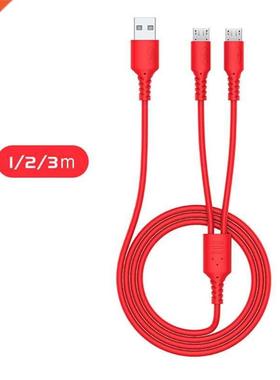 Dual Micro USB Data Cable 3/2/1 M Phone Fast Charging Cable