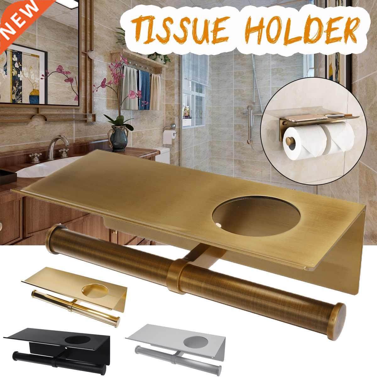 Wall Mounted Bathroom Toilet Roll Paper Shelf Holder Racks T