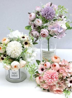 1pcs mixed flower beautiful peony artificial flower hydrange