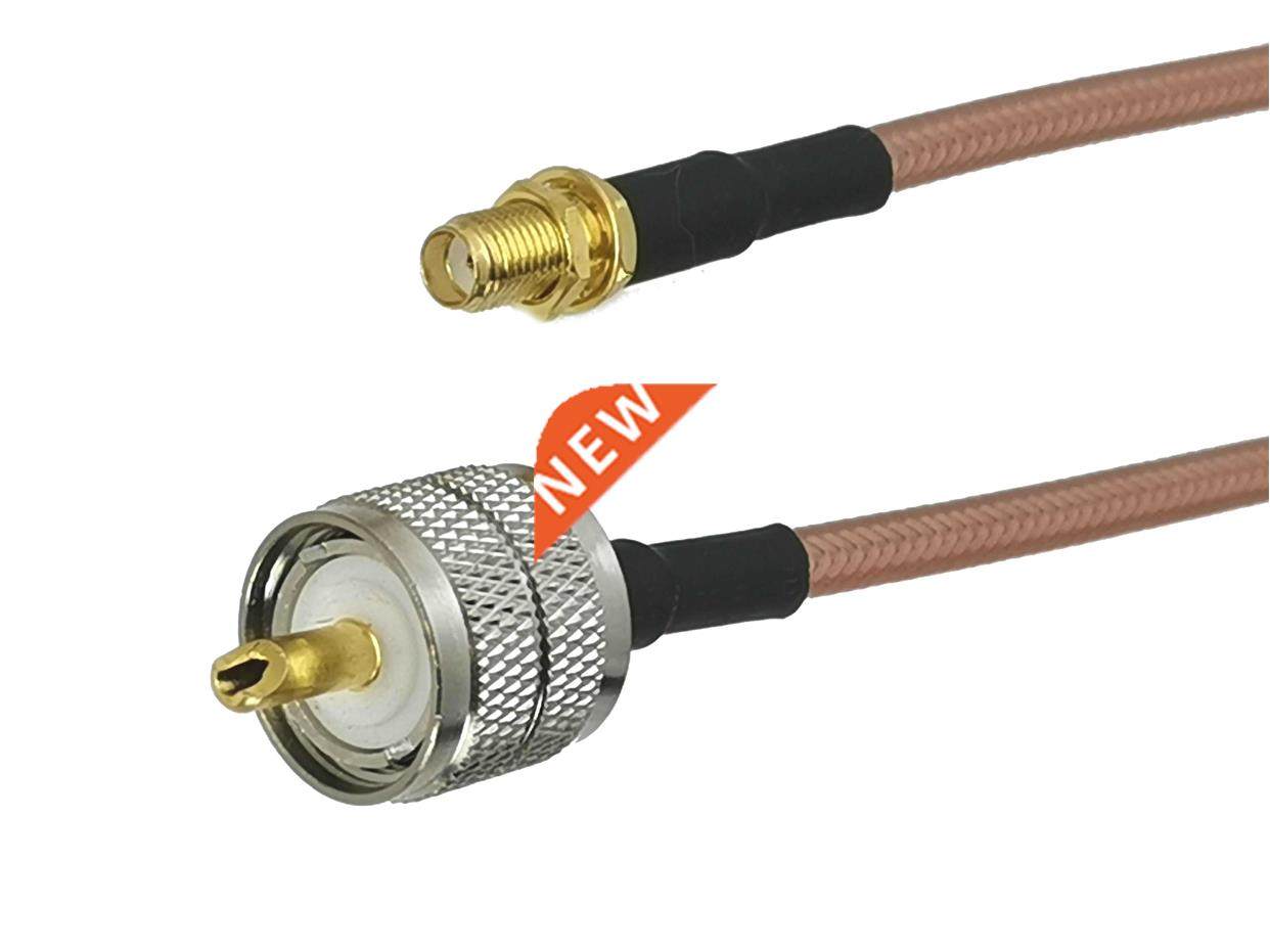 RG142 UHF PL259 Male plug to SMA Female jack Bulkhead Straig