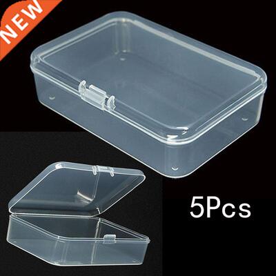 5PCS PP Plastic Storage Box Transparent Jewelry Bead Screw T