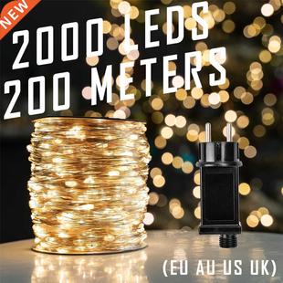 String Lights Lamps 200M Christ Fairy LED Street 10M Garland