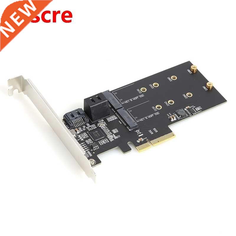 SATA3.0 2 M.2 B Key Adapter Expansion Module PCI-E 4X to 3-P