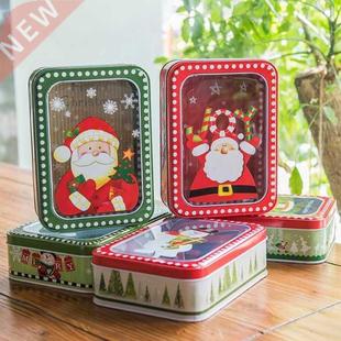 Box Year Santa Christmas Merry Tin Packaging Gift New 1PC