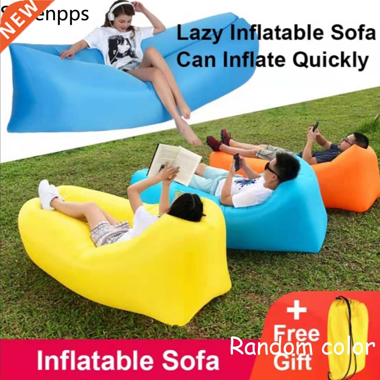 Camping chair Beach Picnic Inflatable Sofa Lazy Ultralight D