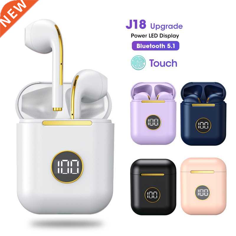 J18 Upgrade TWS Bluetooth 5.1 Earphone Charging Box Wireless