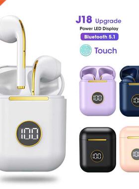 J18 Upgrade TWS Bluetooth 5.1 Earphone Charging Box Wireless