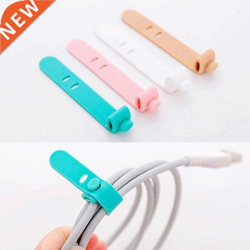 4Pcs Silicone Cable Organizer USB Data Wrap Cord Winder Wire