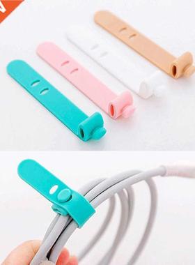 4Pcs Silicone Cable Organizer USB Data Wrap Cord Winder Wire