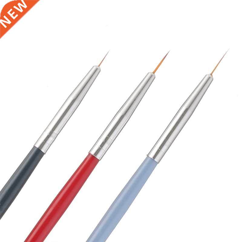 3PCS Paint Brush Fine Hook Line Pen Different Size Nail Art