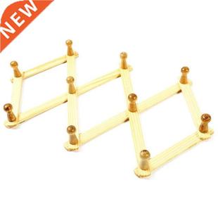 2 PCS Wooden Hook Hanger Wall-mounted Retractable Wall Hangi