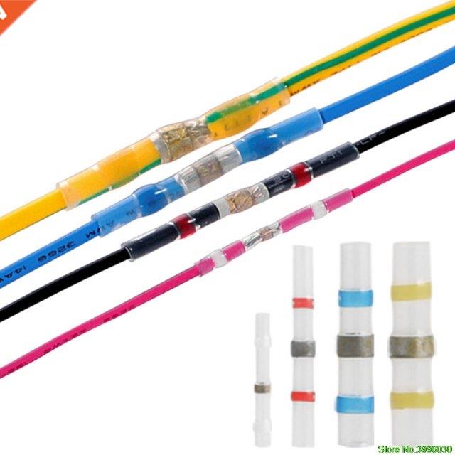 Hot 100Pcs 26-10AWG Assorted Solder Sleeve Heat Shrink Splic