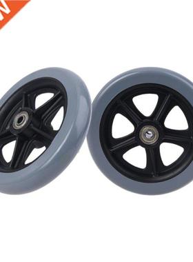 2Pcs 150mm (6) Wheelchair Wheel Accessories PP Rubber Offic