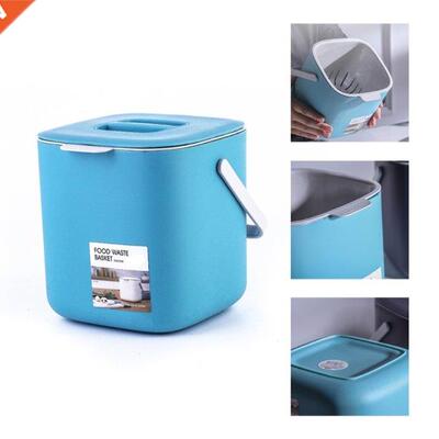 Portable 2 Tier Plastic Kitchen Waste Trash Can with Handle