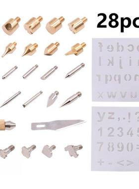 30W Wood Burning Carving Pyrography Pen Kit Adjustable Tempe