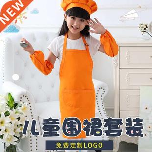 Children's painting apron set can customize logo