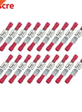 100pcs FDD 1.25-250 MDD1.25-250 6.mm Red Female + Male Spad