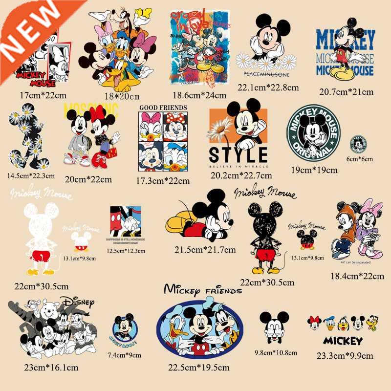 Mickey Mouse Ironing Patches Minnie Hot Transfers Clothing