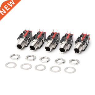 Audio Headphon Jack Phone Stereo Female 2Pin 6.5mm 5PCS