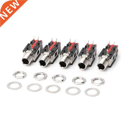 5PCS 6.5mm 1/4 2Pin Female Audio Stereo Phone Jack Headphon