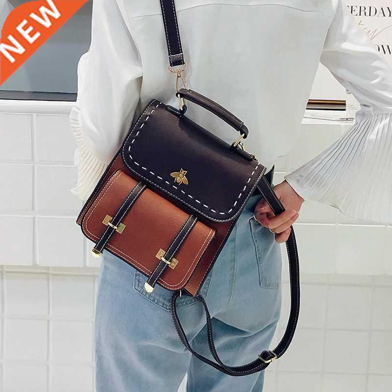 Woen Backpack Quality Vintage Leather Preppy Feale Backpac