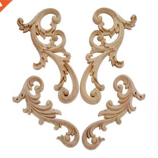 Wood Carved for 1par Frame Unpanted Applque 2Pcs Corner