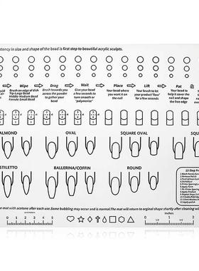 3D Nail Art Display Training Practice Sheets Table Mat Silic
