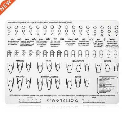 3D Nail Art Display Training Practice Sheets Table Mat Silic