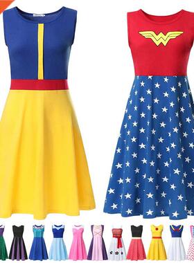 Adult Princess Dress Mom Women Cosplay Costume Snow White Su