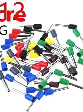 100PCS 14AWG Long Tube Insulated End Terminal Wire Copper Cr