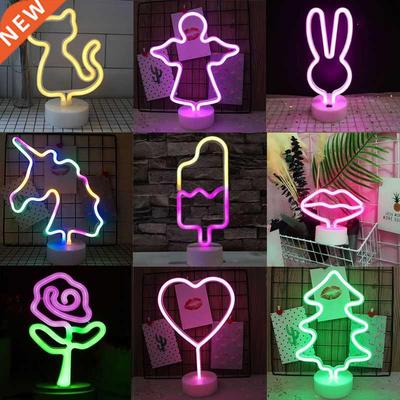 Neon Signs LED Moon Flamingo Pineappl Colorful Pink Led Ligh