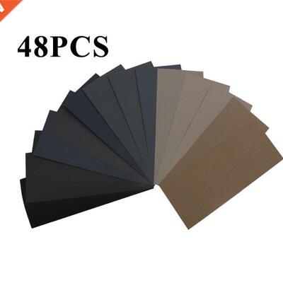 48Pcs 96x229mm Sandpaper Set Sanding Paper Water Abrasive Sa