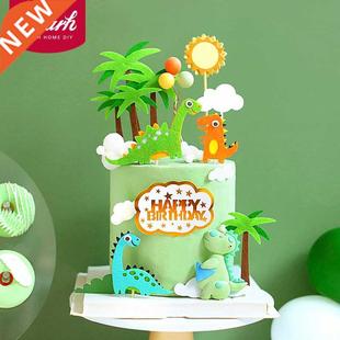 Tree Leaf Birthday Decor Coco Boy Cake Dinosaur